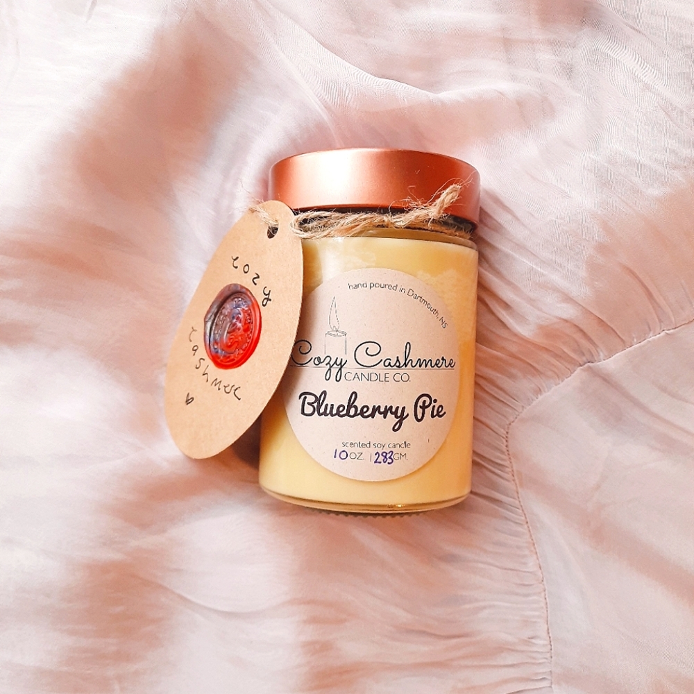 Blueberry Pie 10oz Hand Poured Soy Candle